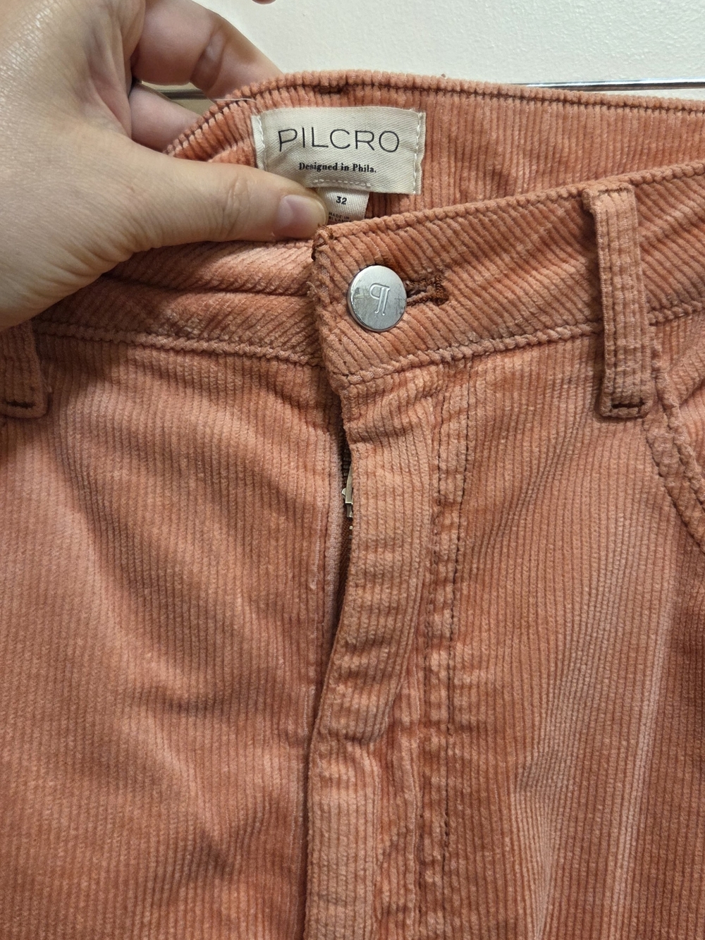 Pilcro Kenna Mid-Rise Heritage Barrel Corduroy Pants Sz32 - Picture 5 of 7
